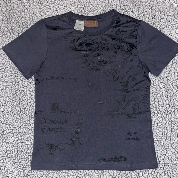 Hobbit Movie youth t shirt map of Middle Earth, Tolkien, lord of the rings RARE - Picture 3 of 6